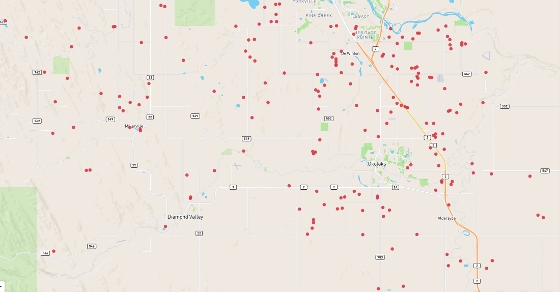 Foothills County Map