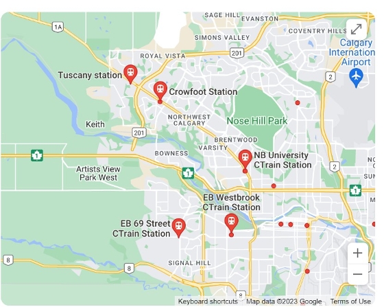 NW Calgary CTrain Stations